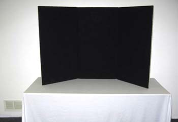 3 Panel Black Table Top
